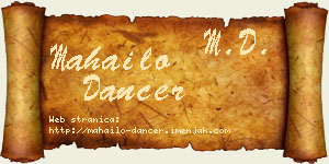 Mahailo Dancer vizit kartica
